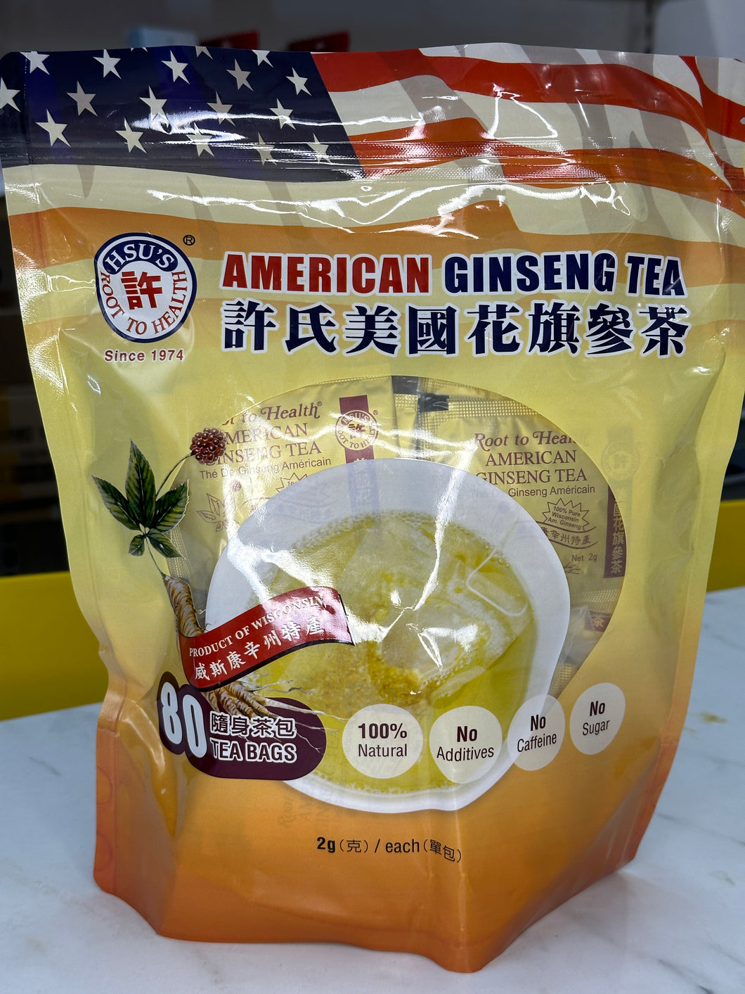 Amercian Ginseng Tea ( 80 teabags)