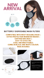 Butterfly Disposable Mask Filters ( 10 pcs) | Compatible with Hasu and Bobo masks